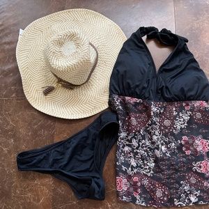 Ugena Apron Style Tankini w/ Tanga Bikini Size L - Super Cute!